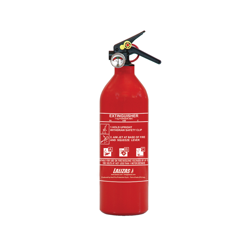 LALIZAS Fire Extinguisher Dry Powder 1kg,, Stored Pressure w/bracket, MED (EN,ES,HR) 704432 image