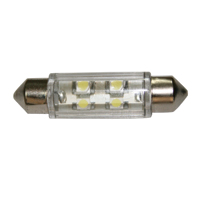 Bulb 12V, LED, T11, SV8.5-8, 39mm, cool white - 2x4 LEDs 360° 71227 image