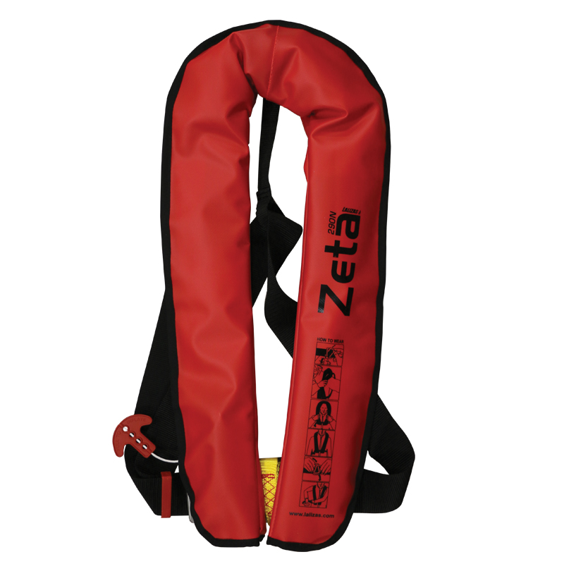 Zeta Work Vest, Auto, 290N, ISO, Adult, Red Durable PVC Fabric Cover 72400 image