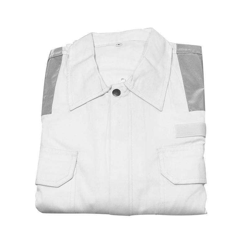 Workwear coverall, white, cotton 200gsm, size Medium 72652 image