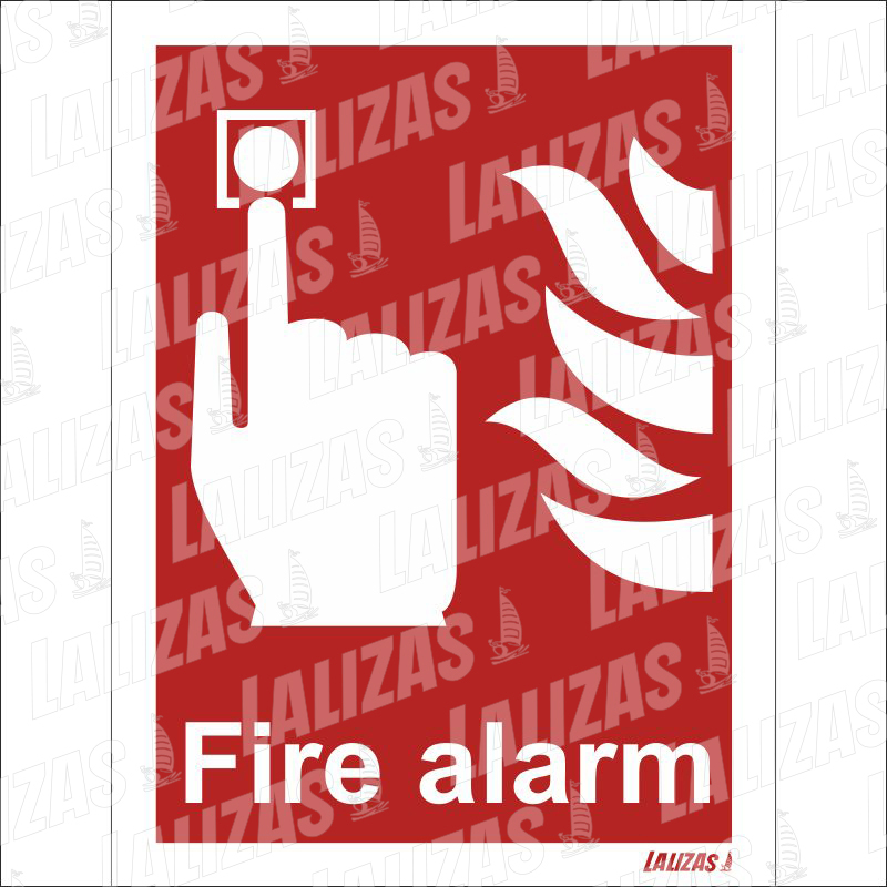 Fire Alarm, w/Text, De (15X20cm) 826121 image