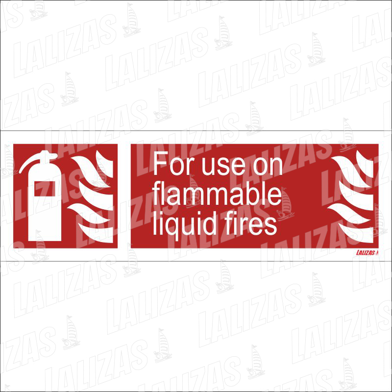 For Use on Flammable Liquid Fires (10X30cm) 816164 image
