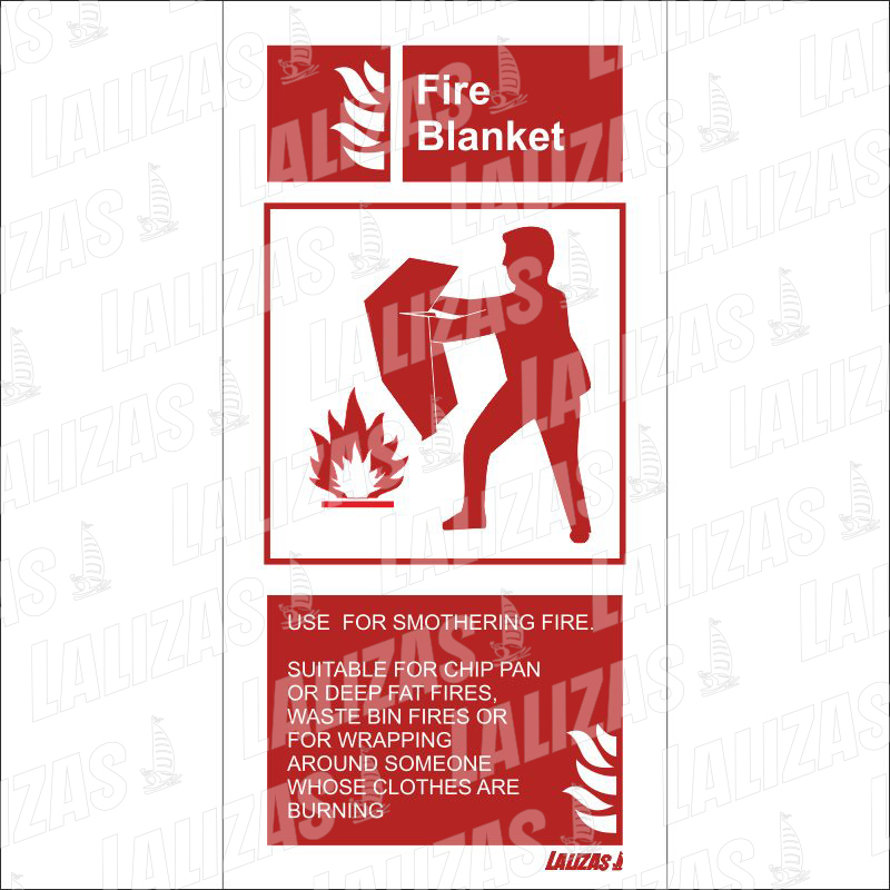 Fire Blanket Instructions (10X20cm) 816434 image