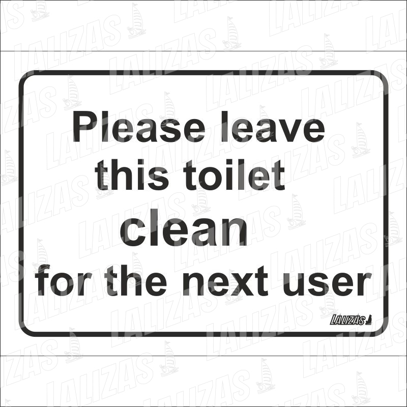 Leave Toilet Clean 2931jk 150x200mm