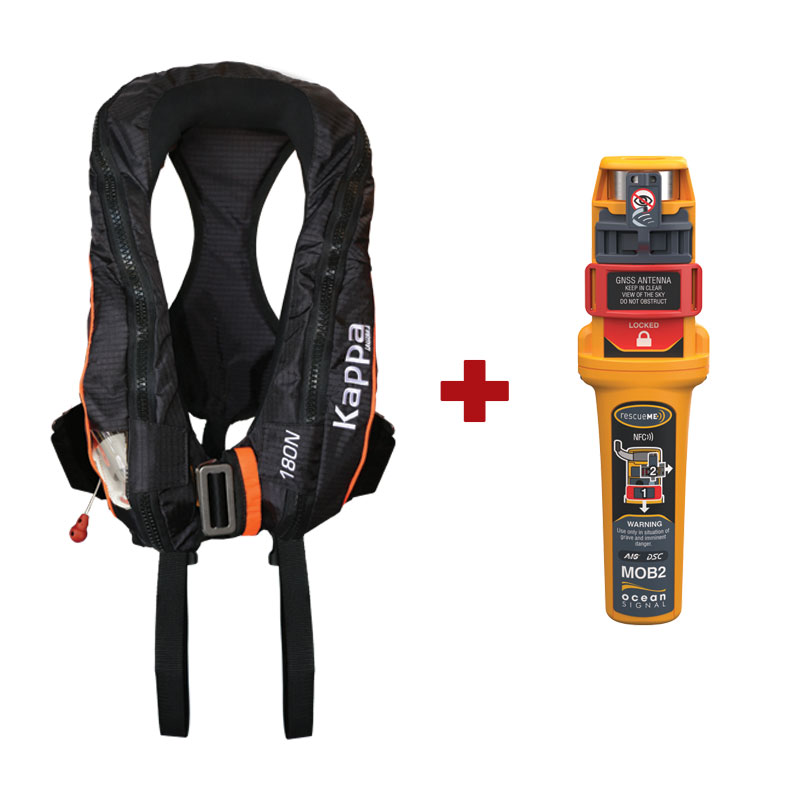 [75992] Kappa Infl.Lifej.,Auto,180N,w/JS1, w/Double Crotch & Harness,ISO,Adult,w/Ocean Signal MOB2,Set image