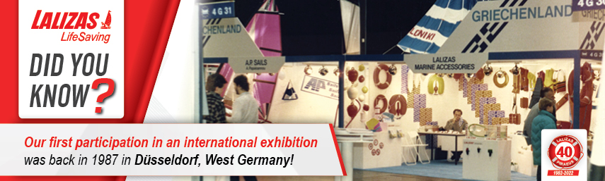 Did you know that LALIZAS first participation in an international exhibition was back in 1987 in Düsseldorf, West Germany? Image