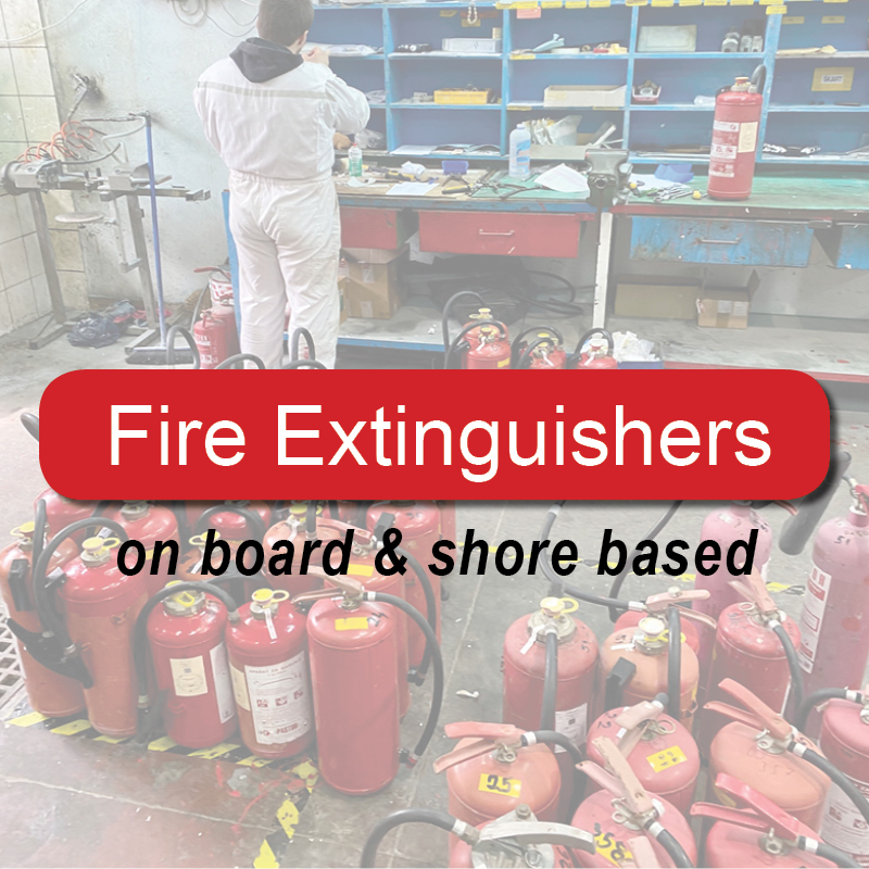 Fire extinguishers - on board & shore based