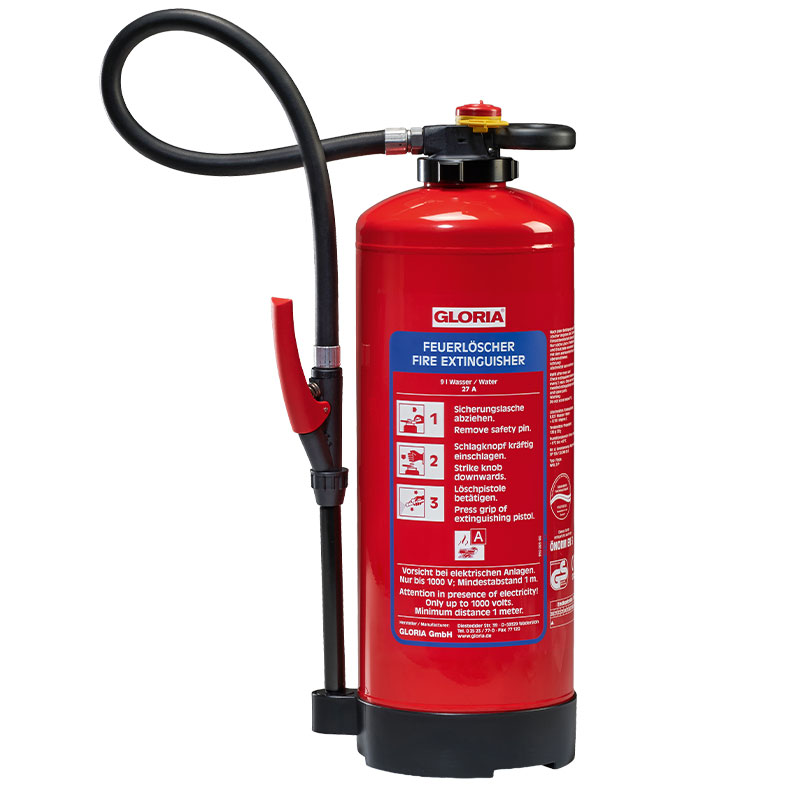 Extintor de incendios LALIZAS.Bat. iones de litio,libre de PFAS,9L,con cartucho y soporte pared,SOLAS/MED(EN,GR,CN) image #1