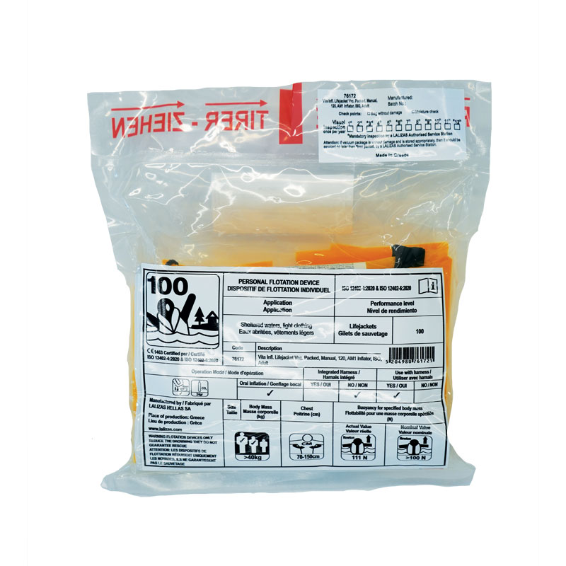 Vita Inflatable Lifejacket, 120 & 170, ISO image #2